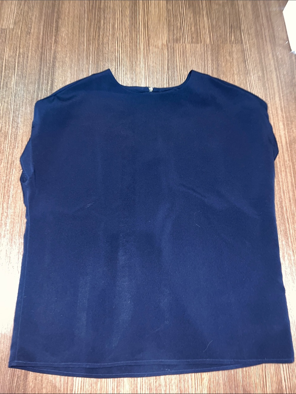 Express Navy Blue Zip-Back Blouse